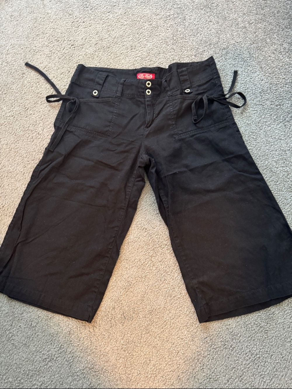 BeBop Black Capris with Side Ties
